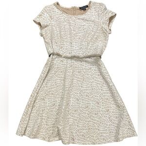 Perceptions White and Tan Dress Size 12